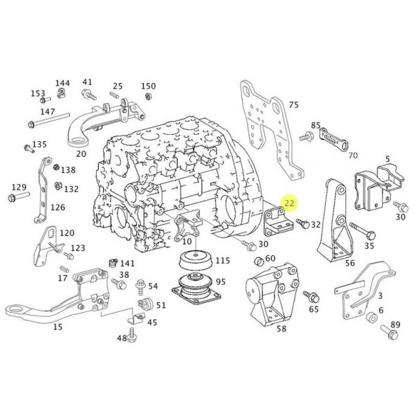 Suporte do Motor - Original Mercedes-Benz 915 E SBB CF - A9042231301